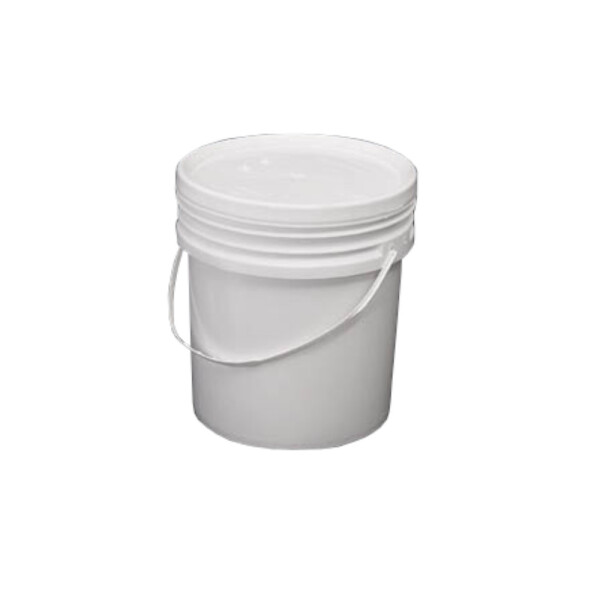 BALDE INDUSTRIAL BLANCO CON TAPA 10 LTS. BLANCO