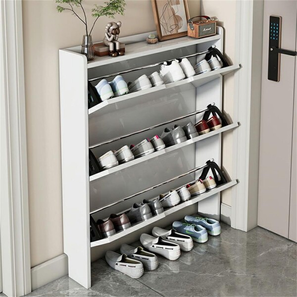 Zapatero Organizador Vertical De 3 Estantes Blanco