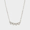 Cadena Corta con Dije Corazón Collar Con Corazones - Plateado