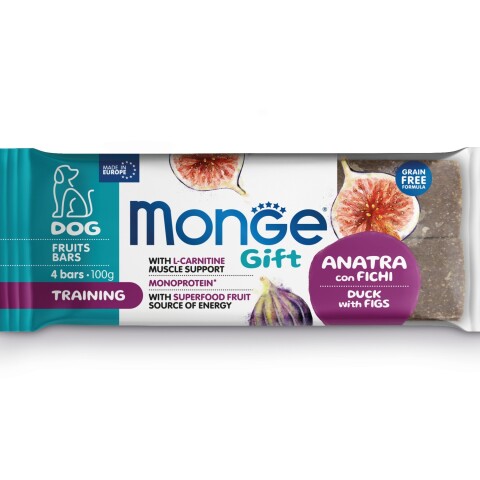 Monge Gift Fruit Bars Training Duck & Figs 100 gr Monge Gift Fruit Bars Training Duck & Figs 100 Gr