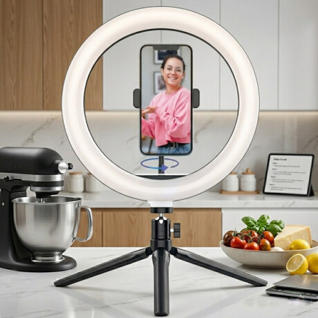 Aro de luz led Klasse con tripode 26×39cm | Ajuste de brillo y tonos Aro de luz led Klasse con tripode 26×39cm | Ajuste de brillo y tonos