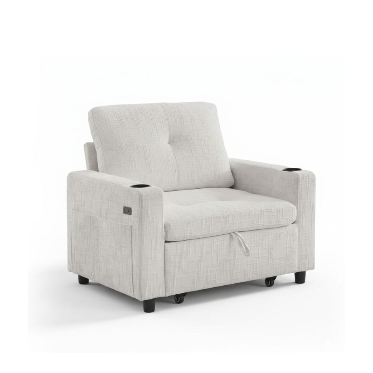 SOFÁ SILLÓN CAMA POLTRONA BUTACA RECLINABLE 1 LUGAR - BEIGE 