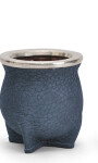 MATE DE CERÁMICA CHICO DELTA AZUL GRANEADO GRUESO