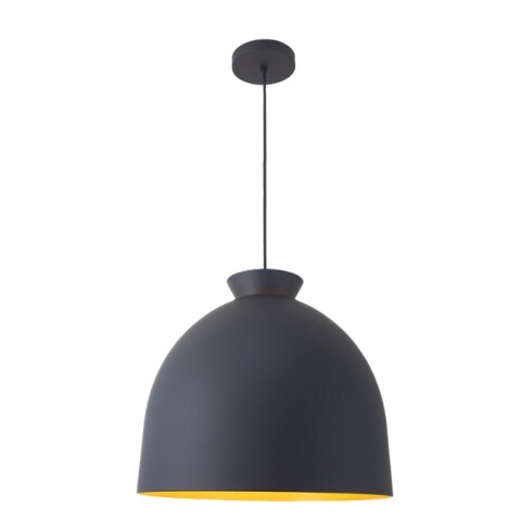 COLGANTE BLUM 1L E27 NEGRO LISO Y DORADO COLGANTE BLUM 1L E27 NEGRO LISO Y DORADO
