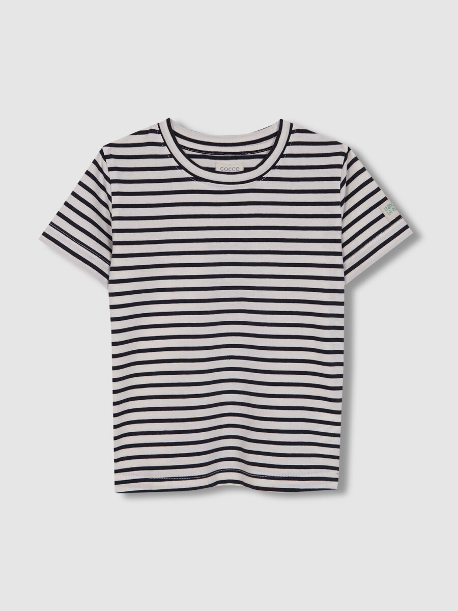 Camiseta De Rayas Azul