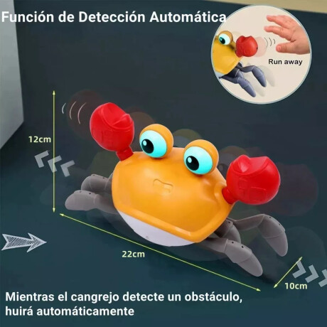 Juguete Cangrejo Electrónico Caminante Bailarín con Música Naranja