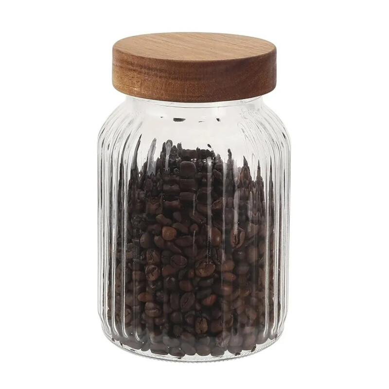FRASCO BOLLON RECIPIENTE VIDRIO C/TAPA DE MADERA DE 1000 ML FRASCO BOLLON RECIPIENTE VIDRIO C/TAPA DE MADERA DE 1000 ML