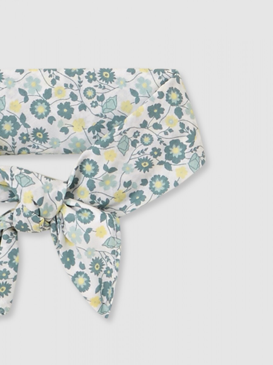 Fular Con Estampado Gris