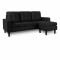 Sillon 3 cuerpos con chaise Herbie Negro