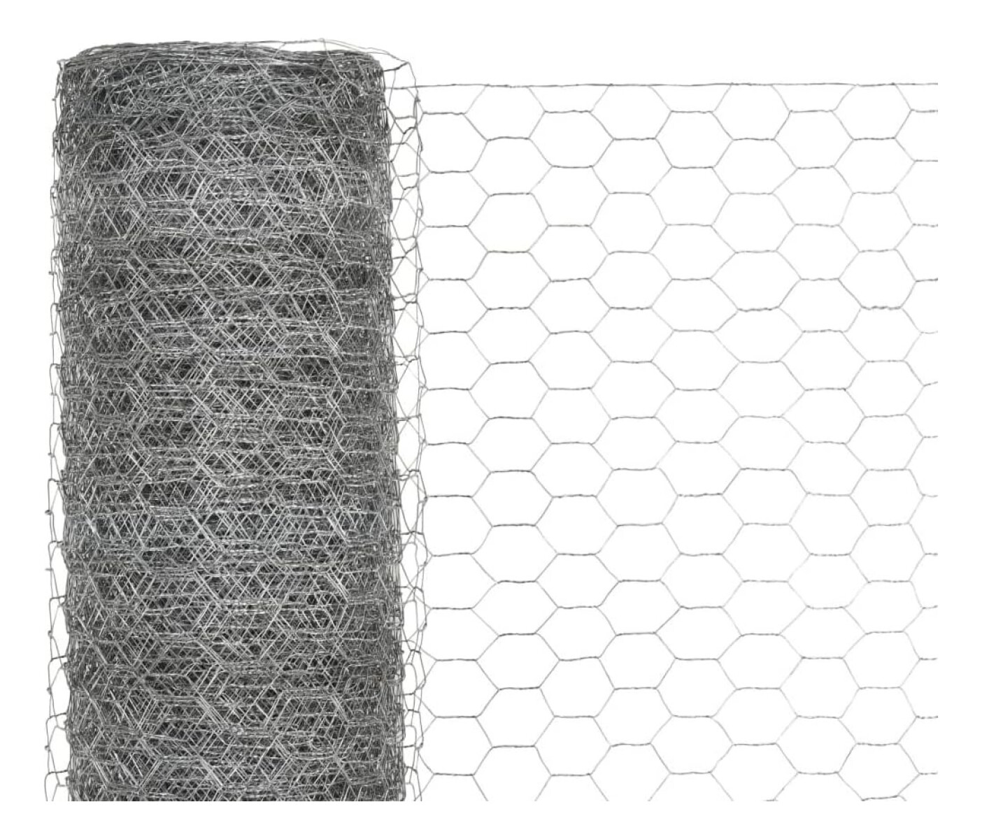 Tejido Alambre Malla Hexagonal 1.20m Rollo 25m - Gris 