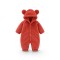 Body Bebé Abrigo Peluche Botoneado Rojo
