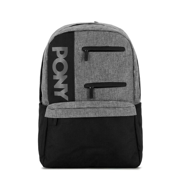 Pony mochila Queens - Negro/Gris Negro-Gris