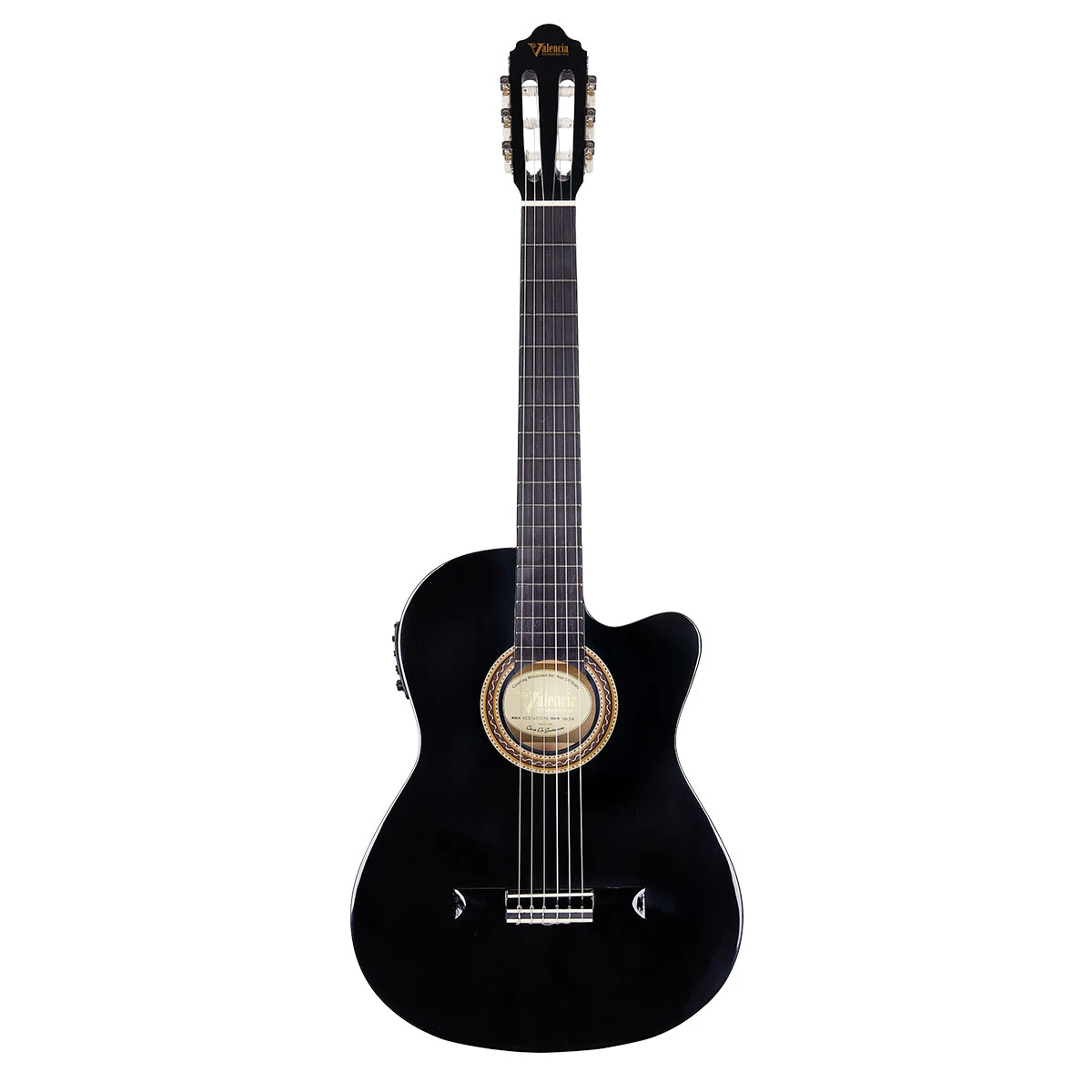 GUITARRA ELECTRO ACUSTICA VALENCIA VC104TCEBK THIN BODY BLACK 