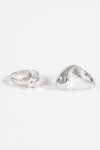 Set de anillos bold estrella plateado