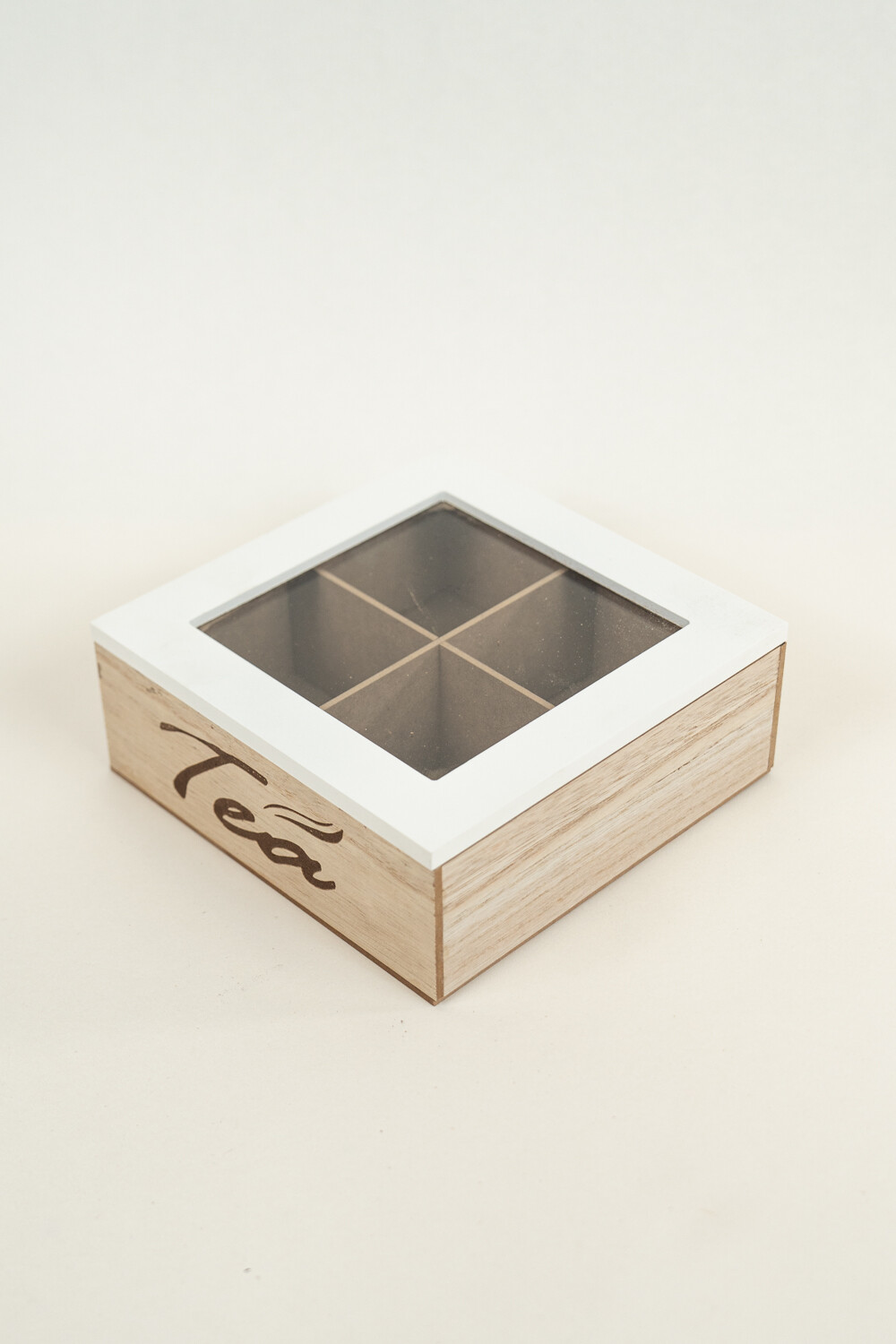 Caja Para Té Tea, 4 Separadores Color Unico