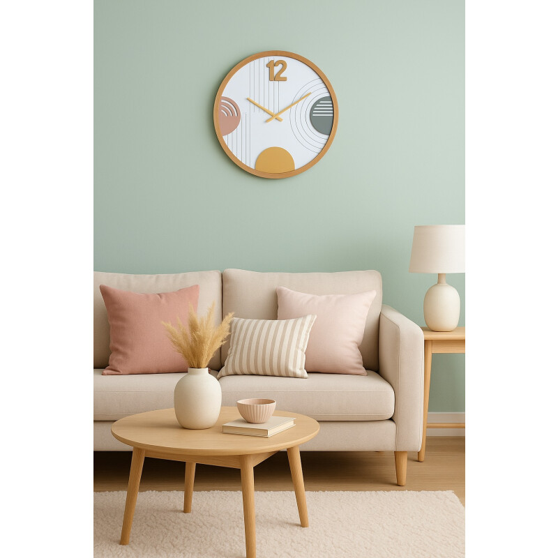 RELOJ DE PARED MDF DISEÑO ABSTRACTO PASTEL RELOJ DE PARED MDF DISEÑO ABSTRACTO PASTEL