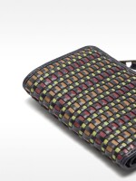 Cartera Con Trenzado Multicolor azul-marino
