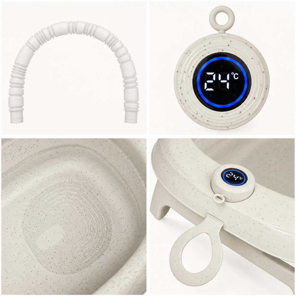 Bañera plegable con soporte Pepper KIKKABOO sand Bañera plegable con soporte Pepper KIKKABOO sand