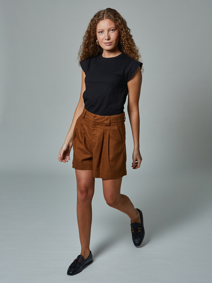 T-shirt broderie - negro 