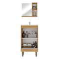 MUEBLE DE BAÑO 45 CM CON MESADA Y ESPEJO - MIEL/FUME MUEBLE DE BAÑO 45 CM CON MESADA Y ESPEJO - MIEL/FUME