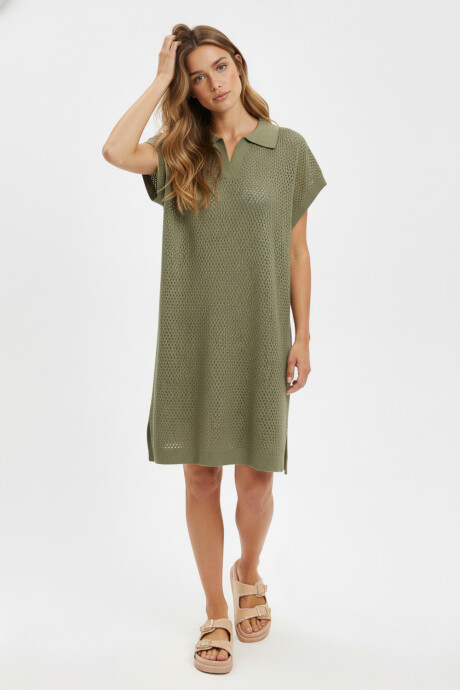 Vestido Sharly Verde Oliva Claro