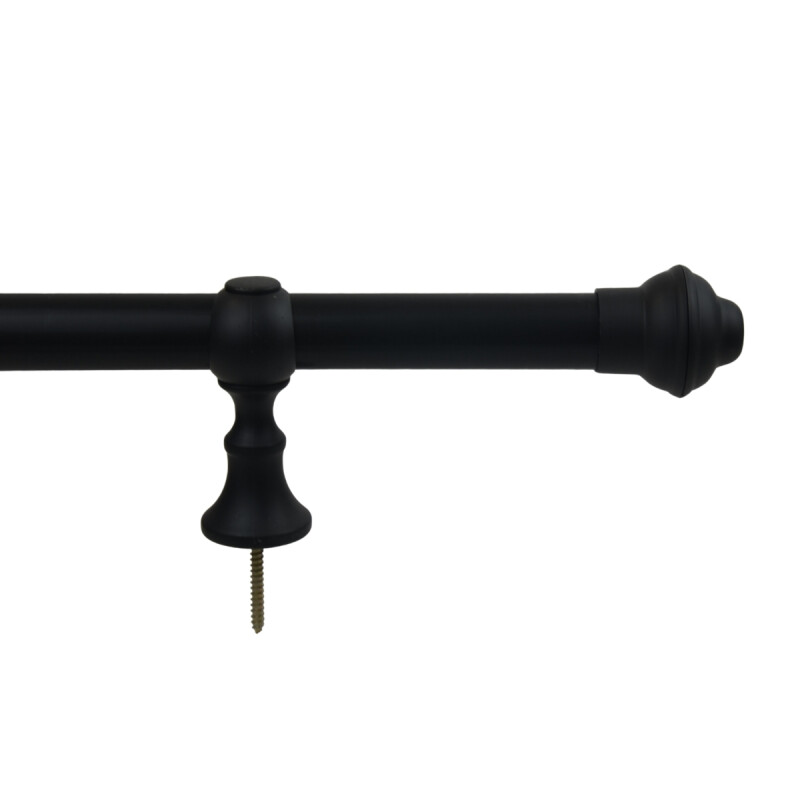 Barrote cortina metal Eurometal 3,0m + 3 soportes NEGRO MATE