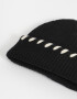 Gorro Romántico Gorro Tejido Con Bordado - Negro