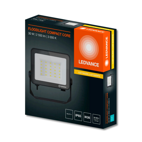 FOCO LED LEDVANCE OSRAM COMPACT IP65 30W NEGRO Foco LED LEDVANCE OSRAM Compact IP65 30W Negro Luz Cálida