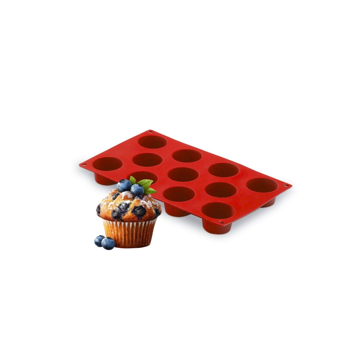 Molde de Silicona Mini Muffins 11 Cavidades 