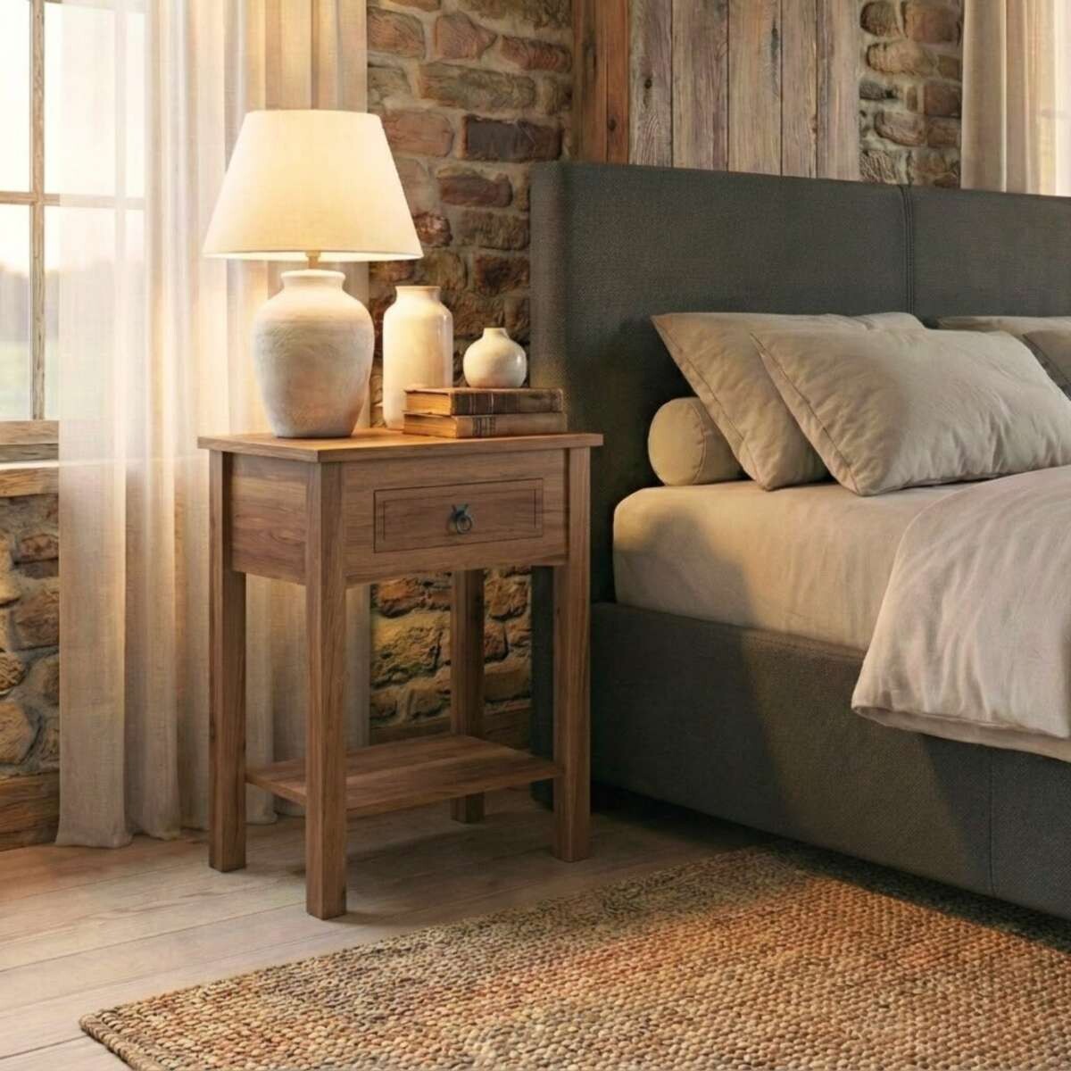 Mesa de luz Sommier Linea Mexicana - Oscura 