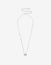 Cadena Corta con Dije Strass Collar Con Dije Cubic - Plateado