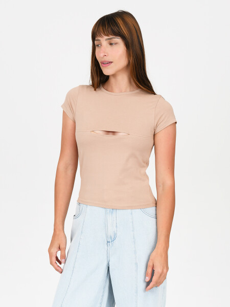 REMERA CARFOU TAUPE