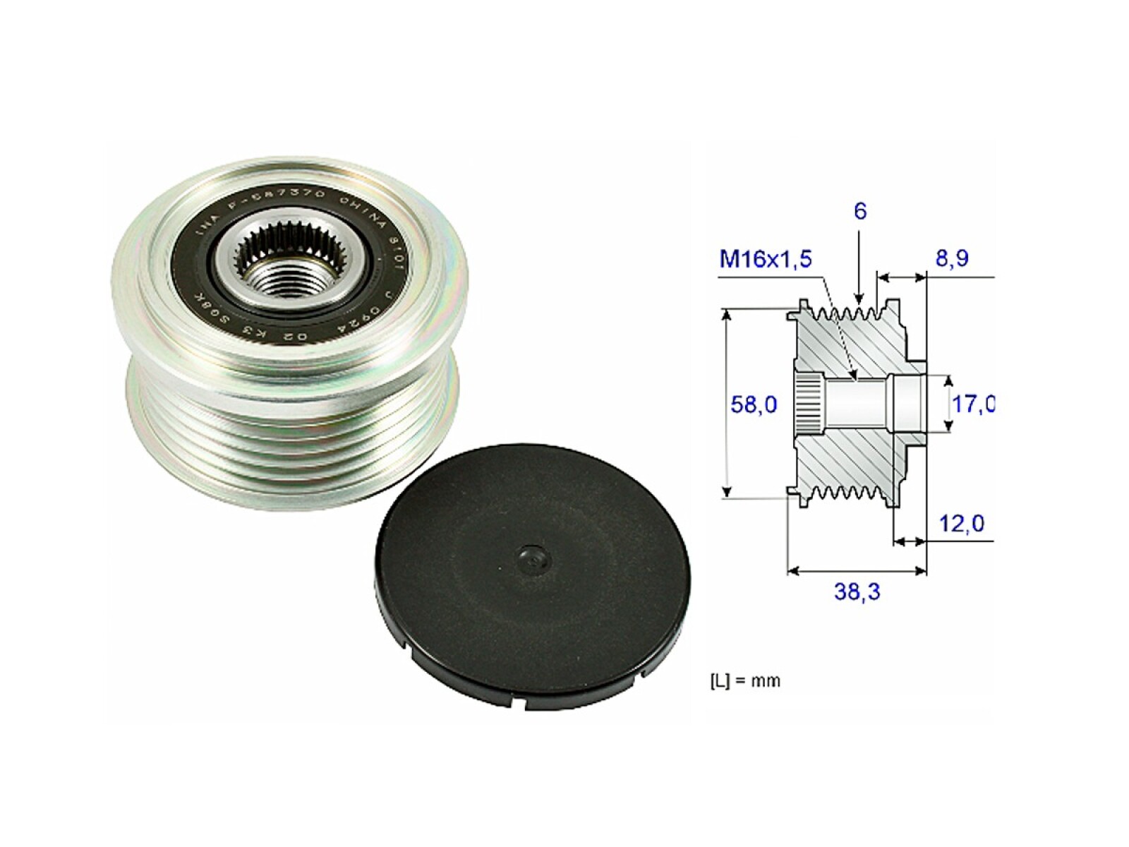 Polea Alternador Marcha Libre Hyundai I10/Grand I10 Kia Picanto 13-25 