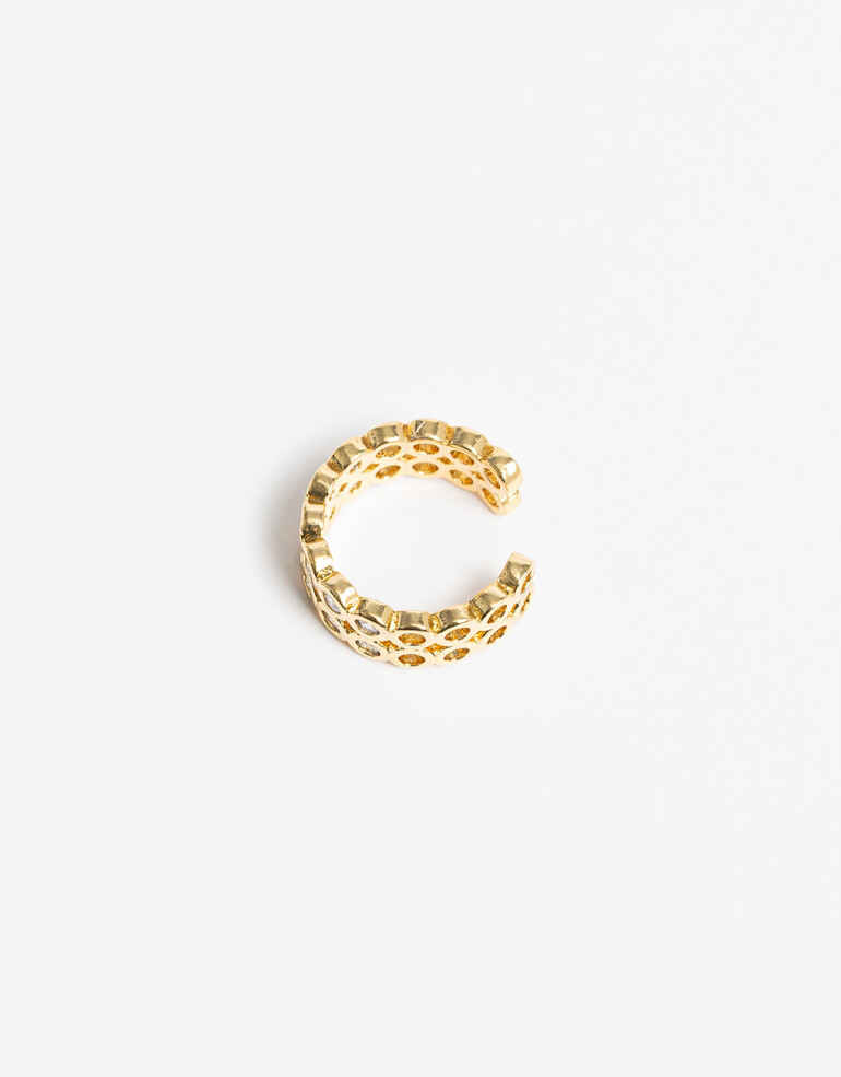 Aros Sets Cubic zirconia Earcuff Con Cubic Zirconia - Dorado