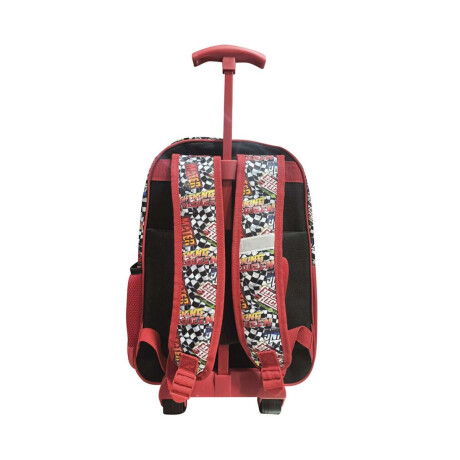 Mochila Infantil Cars con Carro Jacquard Grande Negro