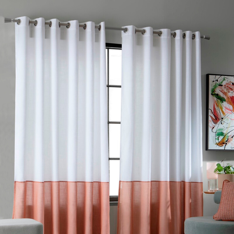 Barrote cortina de metal 2,5 m + 3 Soportes PLATEADO