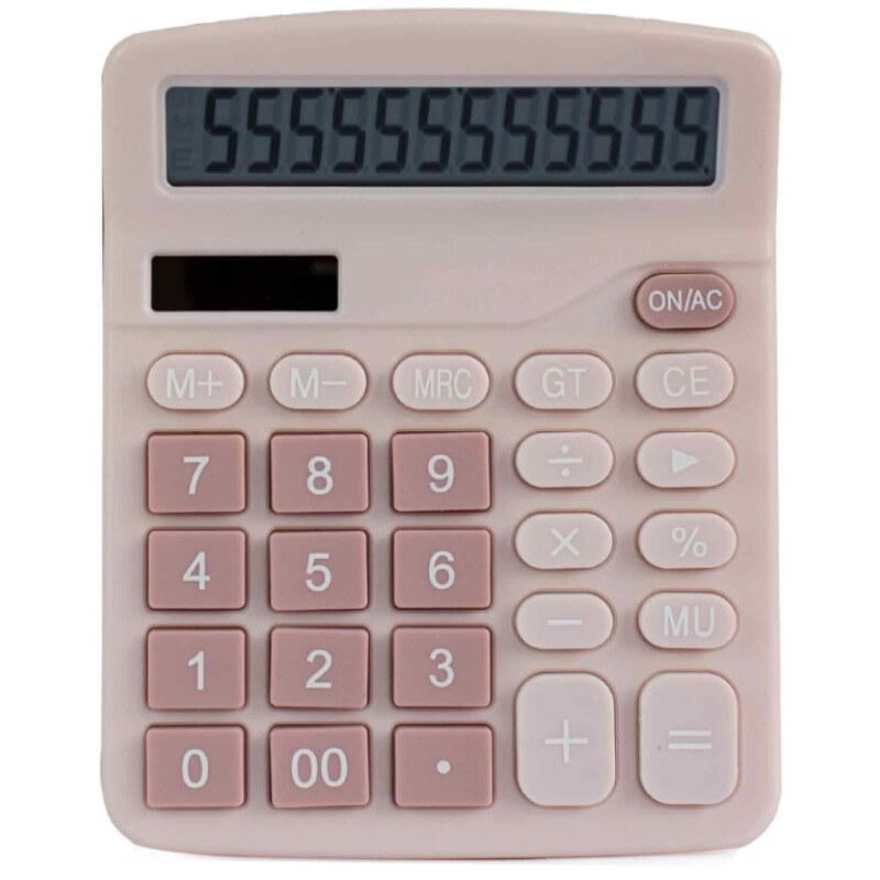 Calculadora de pantalla grande color rosa Calculadora de pantalla grande color rosa