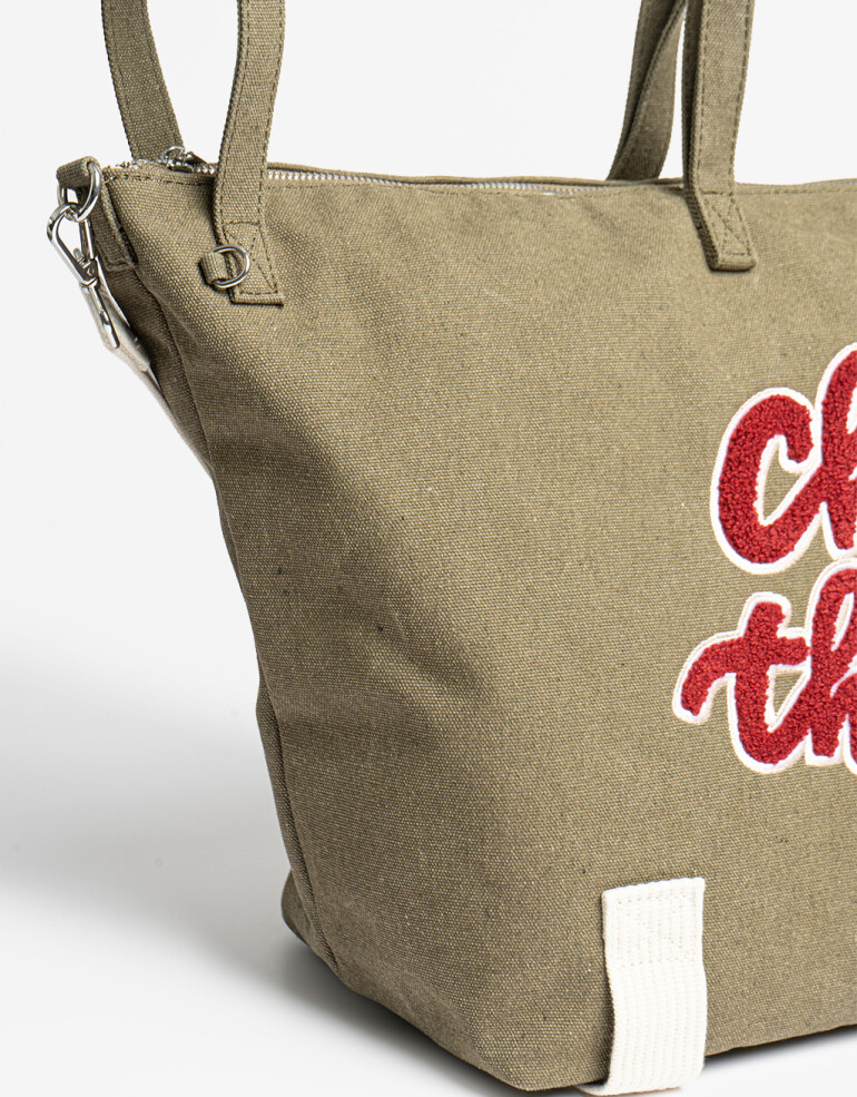 Shopper Shopper Con Estampa - Verde Militar