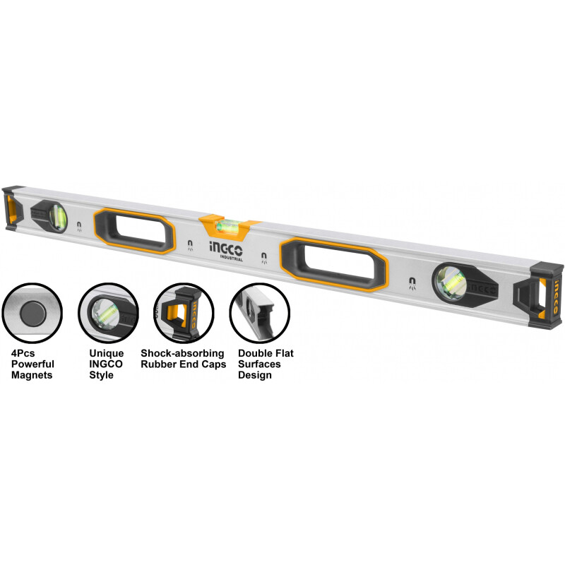 NIVEL IMANTADO 120CM ALUMINIO INGCO HSL38120M NIVEL IMANTADO 120CM ALUMINIO INGCO HSL38120M