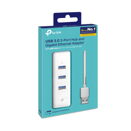 Tp-link Hub USB 3 Puertos de Salida USB a 3.0 1 Puerto Gigabit Ethernet\nChipset RTL8153 001