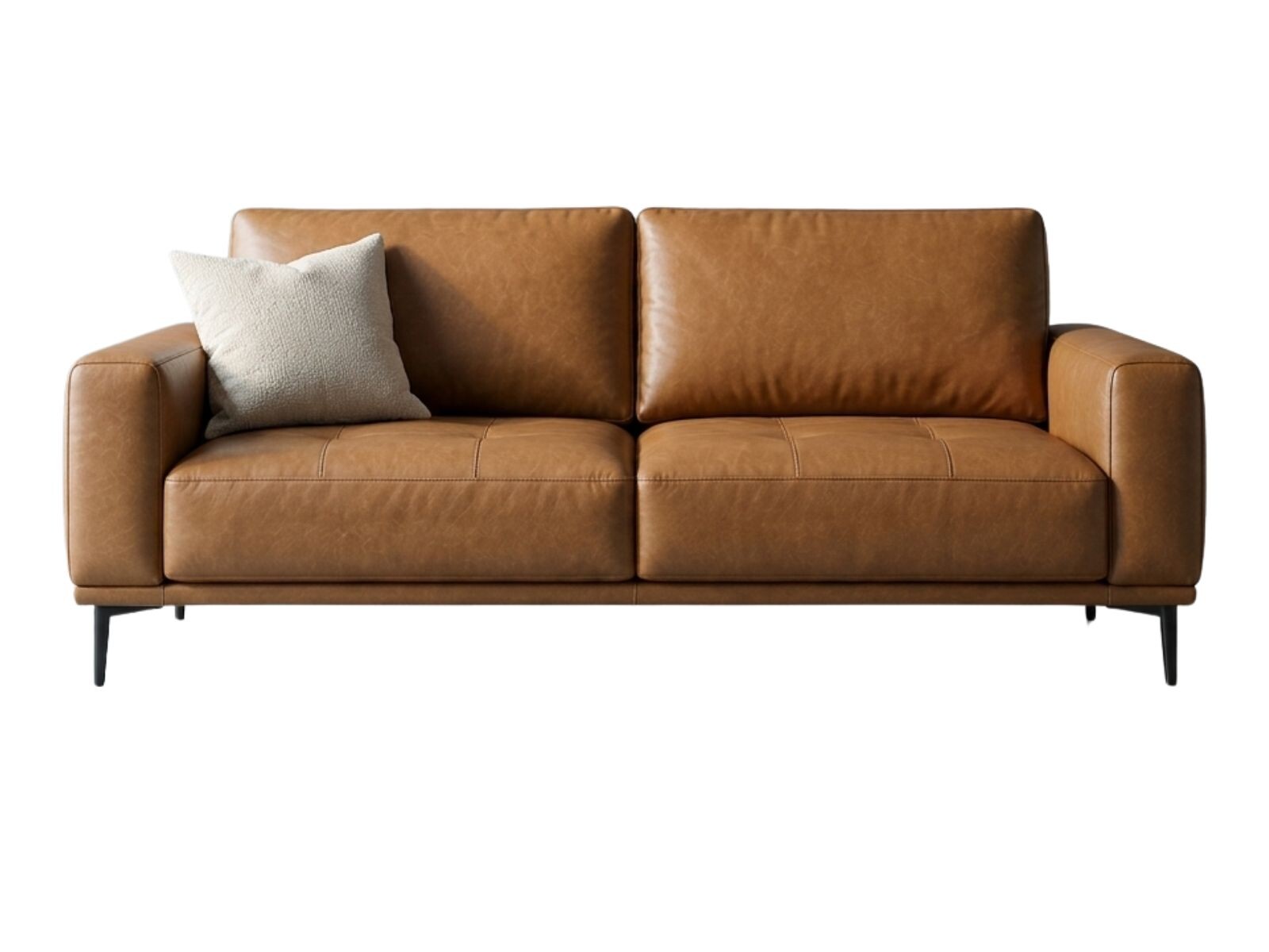 Sofa 3 cps LORENZO Cuero Vacuno PREVENTA - Whisky 