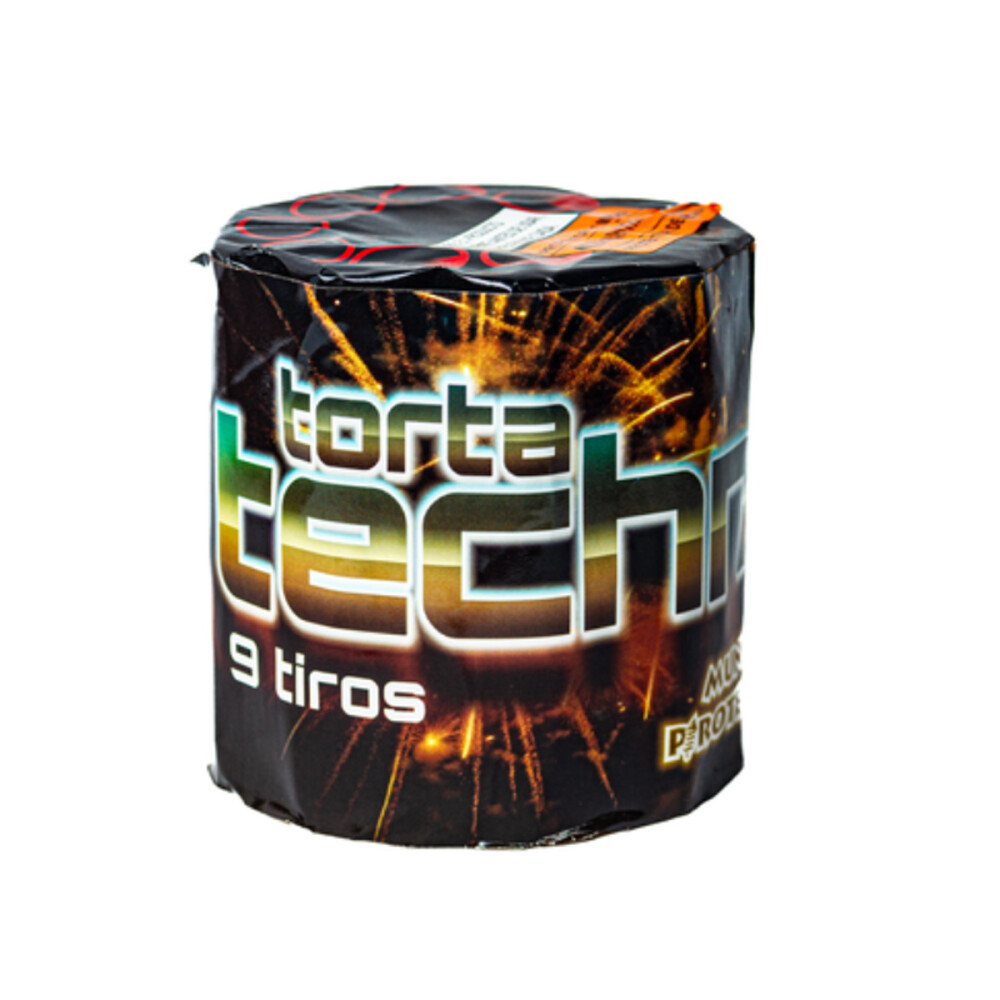 TORTA TECHNO MUNDO PIROTECNICO 9 TIROS TORTA TECHNO MUNDO PIROTECNICO 9 TIROS