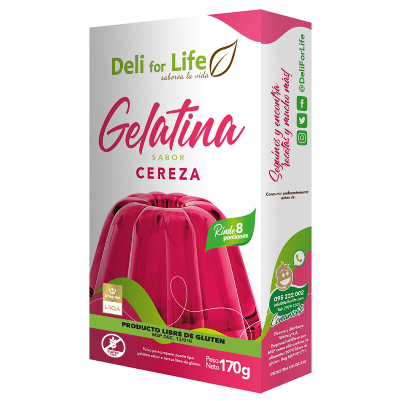 Gelatina Cereza 8 Porciones Gelatina Cereza 8 Porciones