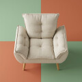 Sillón 1 cuerpo Poltrona Turin Beige