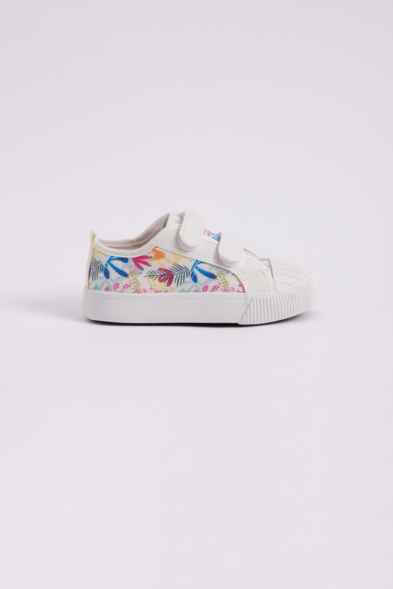 Zapatilla con velcro Blanco
