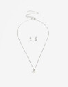 Bijouterie Set Exclusive Edition Set Aros Pasantes Y Cadena Plata 925 - Plateado Rodio
