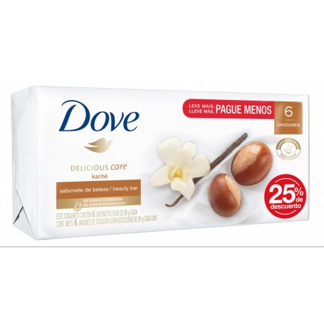 Pack Jabón Dove Karité y Vainilla 6 Unidades Pack Jabón Dove Karité y Vainilla 6 Unidades