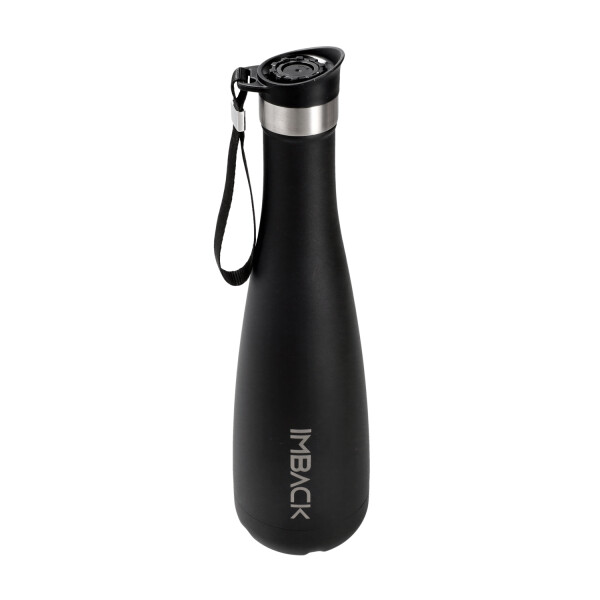 Botella de Agua Térmica de Acero Inoxidable Termo de 750 ml Diseño Estilizado Color Negro Botella de Agua Térmica de Acero Inoxidable Termo de 750 ml Diseño Estilizado Color Negro