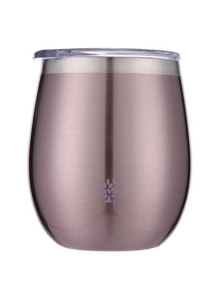 Mate Acero Inox. con Tapa Lila Metalizado