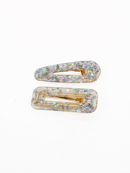 BROCHES SET X 2 PLATEADO